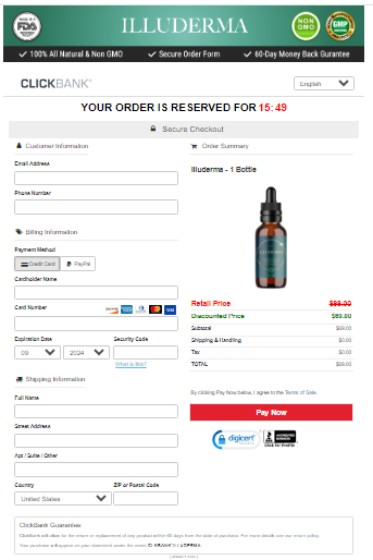 Illuderma Secured Checkout Form